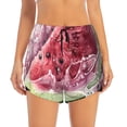 thumbnail image 2 of Yiaed Watermelon Splash Realism Art Print Women's Running Shorts with Liner 3 Zipper Pockets Elastic Workout Athletic Gym Yoga Shorts-Medium, 2 of 7