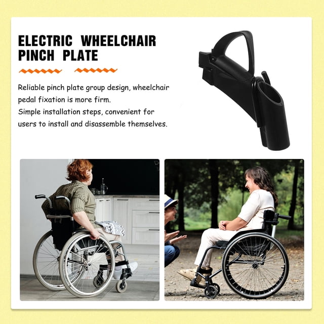Luxshiny Wheelchair Footrest Fixing Mount Black Pa Material Reliable Replacement Accessory
