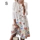 thumbnail image 1 of Vestido Mujer Vestido Con Estampado Vintage Manga 3/4 Paño De Cuello Redondo, Blanco Crema, S Eigraketly AP002219-01, 1 of 5