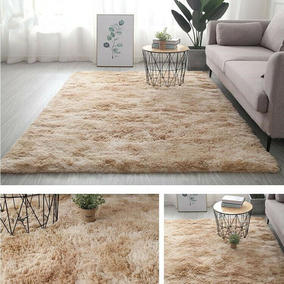 63x79 inch /47x63 inch /32x63 inch Large Size Fluffy Rugs Fashion ...