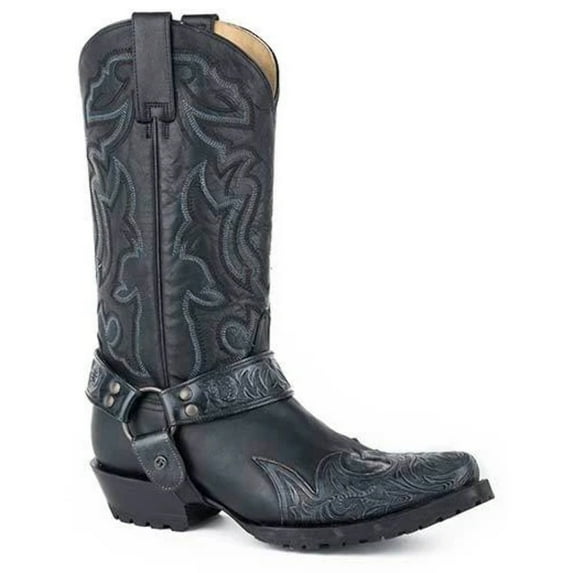 Men's Stetson Outlaw Sciver Biker Leather Boots Handcrafted