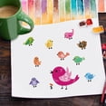 thumbnail image 4 of 12 Pcs Layered Cartoon Bird Drawing Stencil 5.9x5.9inch Reusable Cute Birds Painting Template Combination Bird Decoration Stencil DIY Stencil for Painting on Wood Wall Fabric Furniture, 4 of 7