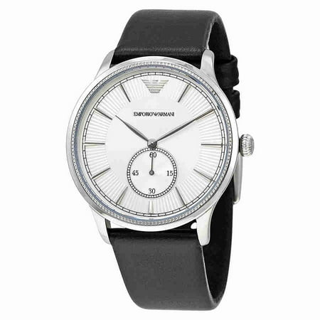 Emporio Armani Men's Classic AR1797 Black Leather Quartz Watch