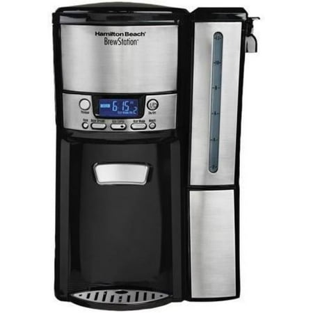 Hamilton Beach 47900 Black Brew Station 12-Cup Dispensing Programmable Coffeemaker with Removable Water Reservoir