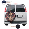 thumbnail image 4 of KAKALAD Cute Cottagecore Floral Skeleton Aesthetic Women Graph 02 Spare Tire Cover Universal Vehicle Accessories Buckle Car Tools 17”in, 4 of 6