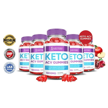 (5 Pack) Keto ACV Gummies 1000MG Dietary Supplement 300 Gummys