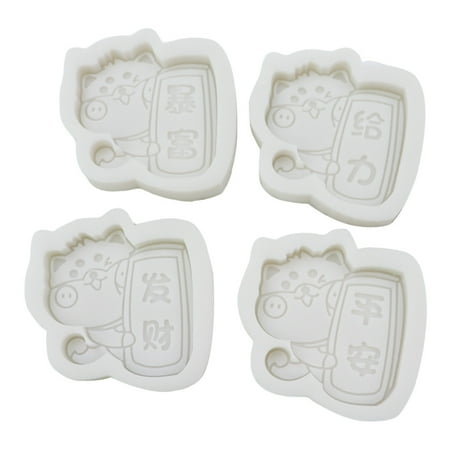 

4 Pcs Silicone Dog Shape Cake Mold Crystal Drop Mold DIY Crafts Making Molds