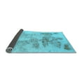thumbnail image 2 of Ahgly Company Indoor Round Abstract Light Blue Modern Area Rugs, 4' Round, 2 of 4