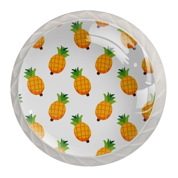 4 Pcs Pineapple Knobs for Kitchen Cabinet Cupboard Dresser Bookcase Drawer Pulls Handles Round Home Decor