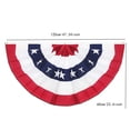 thumbnail image 3 of Precio sorpresa!Bandera de abanico plisada de EE. UU. De 60 * 120 cm Bandera estadounidense del empavesado Bandera patriótica de medio abanico con encabezado de lona y ojales de latón para el Día de, 3 of 6