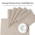 thumbnail image 2 of Astarin Placemats, Woven Crossweave Placemat for Dining Table, PVC, Vinyl Kitchen Mat, Set of 6, 12 x 18 Inches, Beige, 2 of 7