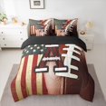 thumbnail image 2 of Homewish Letter A Monogrammed 7-Piece Twin Bedding Sets,Rugby Sports Bedding Comforter Set,Retro American Flags Sheet Sets For Boys Kids,Microfiber Room Decorative Reversible, 2 of 8