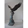 thumbnail image 2 of Nifao Eagle in Action Catching His Prey Bronze Statue – Garden Outdoor Decor Sculpture, 68"L x 40"W x 87"H, 2 of 12