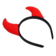 thumbnail image 4 of KAKOWELY Diadema con cuernos de diablo para Halloween, tocado con cuernos de demonio, disfraz de diablo rojo, disfraz de Halloween, diadema para cosplay para mujeres, hombres y niñas, 4 of 4