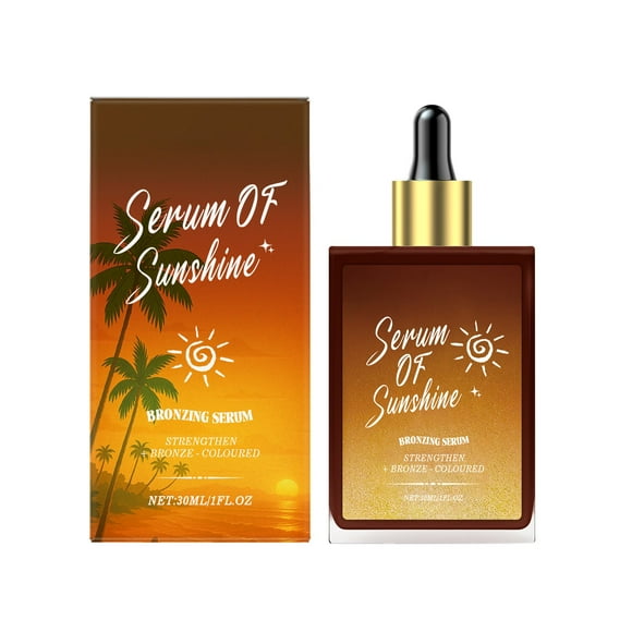 Gouttes de Bronzage, 30ml Gouttes Autobronzantes Visage & Corps, Bronzage Naturel, Gouttes de Soin de la Peau Protectrices contre la Pollution, Solution de Bronzage Vegan & Sans Cruauté