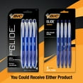 thumbnail image 4 of BIC Glide Ballpoint Pen, Medium Point, 1.0 mm, Blue Ink, 4 Count, 4 of 12