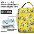 thumbnail image 2 of Bee Lovers Insulated Lunch Bag Box Men Reusable Lunch Bag with Side Pocket Cooler Tote Bag Work Travel, 2 of 6