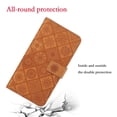 thumbnail image 7 of For IPhone 17 Pro Max 6.9" Ethnic Wind Embossed Strong Magnetic Attachment/Closure, Card Slots/Pocket, PU Leather Flip Wallet Case ﻿,Brown,For iPhone 17 Pro Max, 7 of 7