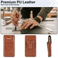 thumbnail image 5 of Caseswill For iPhone 17e / 17 / 17 Pro / 16e / 16 / 16 Pro / 15 / 15 Pro / 14 / 14 Pro / 13 / 13 Pro / 12 / 12 Pro / 11 / 11 Pro / X / XS Case Premium Leather Phone Pouch with Belt Clip Holster, 5 of 7