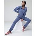 thumbnail image 6 of Women 2-Piece Quarter Zip Soft Stretch Sweatsuit  Fleece outfit, 6 of 6