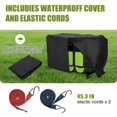 thumbnail image 2 of 1 Q235 Steel Folding Chair Trolley Black With Rain Cover And Elastic Rope, 2 of 9