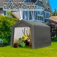 thumbnail image 2 of Kselythan Outdoor Portable Storage Shed, Heavy Duty Waterproof Carport With Roll-Up Zipper Doors For Motorcycle Bike Gardening Tools, 2 of 7