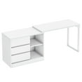 thumbnail image 4 of Yardi Yarda L-Shaped Computer Desk, Reversible Corner Desk With Drawer Cabinet, Desk for Indoor, White, 4 of 5