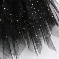 thumbnail image 2 of LBKKC Women's Sequin Tulle Skirt Formal High Low Asymmetrical Midi Tea-Length Elastic Waist Skirt Black, 2 of 5