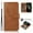 Brown, variant on for iPhone 16e Case, Phone Case Wallet Card Holder PU Leather Stand Flip Case Wrist Strap Magnetic Closure Shockproof Drop Protective Phone Case Cover for iPhone 16e, Brown