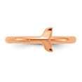 thumbnail image 2 of Stackable Expressions Sterling Silver Rose Gold-plated Whale Tail Ring, 2 of 8