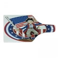 thumbnail image 1 of United States Cutting Board, American Patriot Emblem Cartoon Style Fourth of July Design Country History, Tempered Glass Cutting and Serving Board, Wine Bottle Shape, Multicolor, by Ambesonne, 1 of 1
