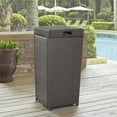 thumbnail image 2 of Pemberly Row Wicker Patio Trash Can in Weathered Gray, 2 of 8