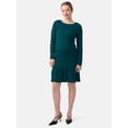thumbnail image 4 of Ingrid & Isabel For Every Belly Women’s Maternity Smocked Midi Dress with Long Sleeves, Sizes S-XXL, 4 of 9