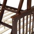 thumbnail image 5 of Luckynote Twin Over Full Bunk Bed, Solid Wood Frame, with Storage Drawers, Ladder, and Guard Rail, Espresso, 5 of 18