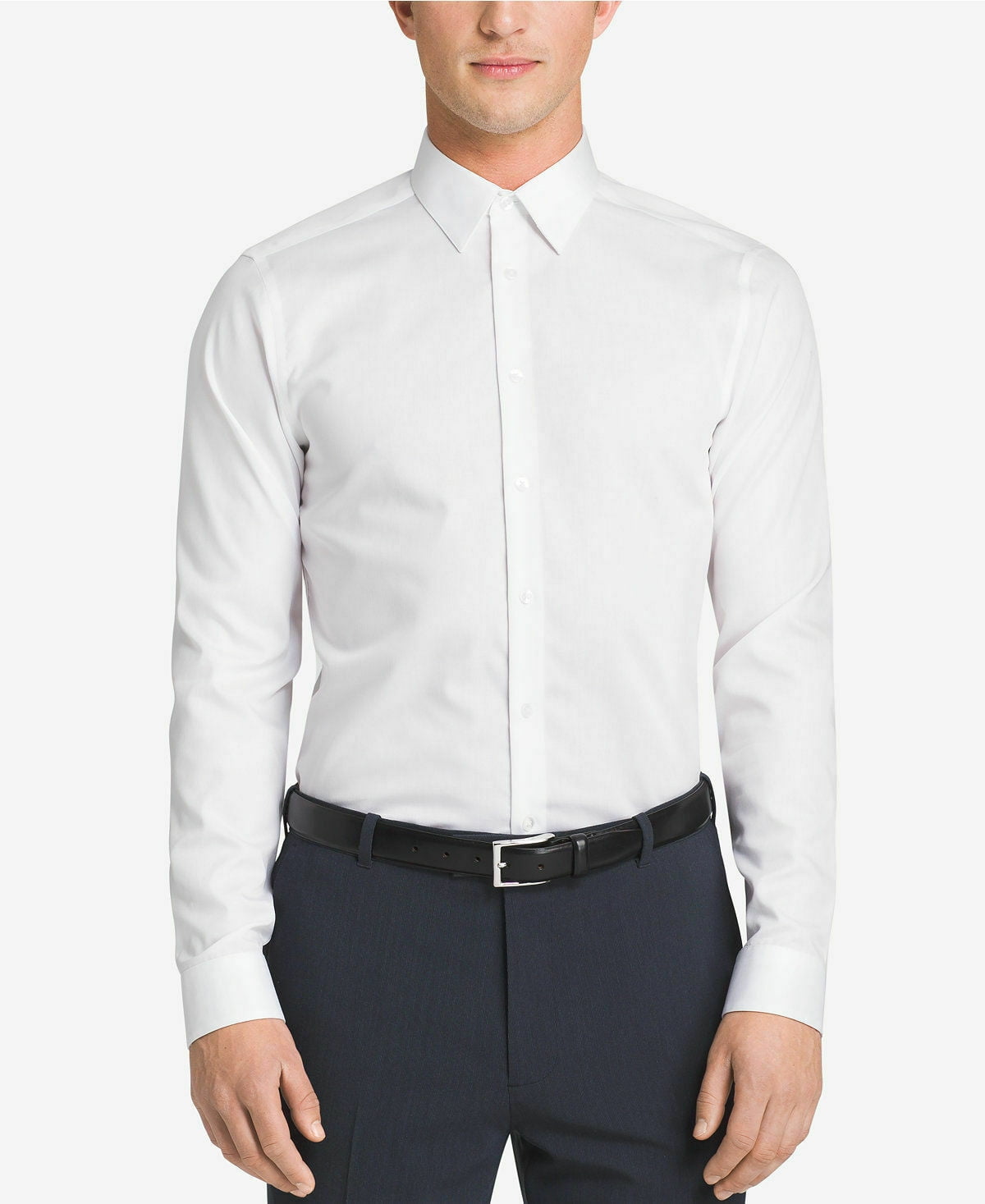 College Nebu Doorzichtig Calvin Klein Men's Dress Shirt Slim Fit, Large, 16.5 36/37, White - NEW -  Walmart.com