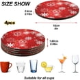 thumbnail image 4 of GZHJMY Christmas Snowflake Round Coaster, 4 Pcs Heat Resistant Absorbent Drink Coaster for Kitchen Bar Cafe Decor, 4 of 7