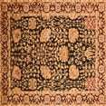 thumbnail image 1 of Ahgly Company Indoor Square Oriental Orange Industrial Area Rugs, 3' Square, 1 of 4