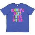 thumbnail image 3 of Inktastic Worlds Best Little Sister Youth T-Shirt, 3 of 5