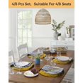 thumbnail image 5 of 15 Inch Round Placemats Set of 6, Yellow Geometric Non Slip Heat Insulation PP Table Mats, Modern Abstract Art Ombre Washable Place Mats for Kitchen Dining Party Table Decor, 5 of 7