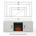 thumbnail image 4 of Crosley Furniture Gordon Wood TV stand for TVs up to 58" w/ Fireplace in White, 4 of 6