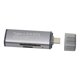 thumbnail image 2 of Lector de tarjetas de almacenamiento portátil compatible con microtarjetas de almacenamiento 2 en 1 USB C 3.1 USB 3.0 Lector de tarjetas de memoria con 2 conectores, 2 of 12