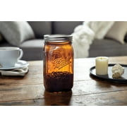 Ball(R) Wide Mouth Canning Jars 4/Pkg-Quart Elite Color Series Amber, 32oz