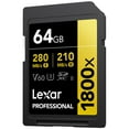 thumbnail image 3 of Lexar Professional GOLD Series 1800x SDXC UHS-II Card, 64 GB, 2 Pack, LSD1800064G-B2NNU, 3 of 3