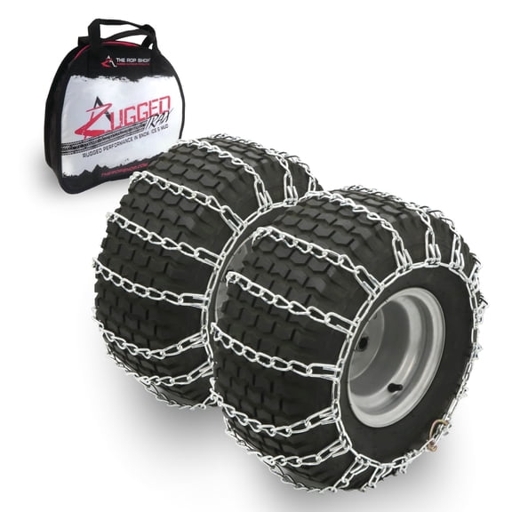 The ROP Shop Pair of 2 Link Tire Chains 15x5x6 for Cub Cadet Snow Blower, Thrower & Lawnmower