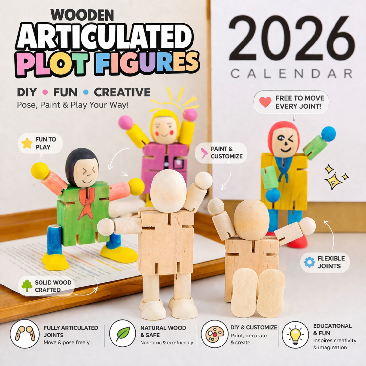 Handcrafted Wooden Sculpture DIY Kit for Adults & Teens, No Electricity Required, Creative Craft Set for Home Decor & Party Decorations