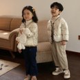 thumbnail image 6 of Esaierrr 1-7Y Baby Kids Flower Down Jackets for Boys Girls Buttons Winter Down coats Outerwear v-neck Warm Cotton Coats Washing-free Down liner Winter Tops Long Sleeve Thickening Snowsuit, 6 of 6