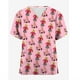 thumbnail image 4 of Uniforme de enfermería para mujer, top estampado de princesa Barbie, accesorios, uniforme de médico, uniforme de hospital, enfermera, salón de belleza, top esmerilado, 4 of 5