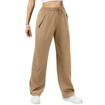 Womens Hiking Pants Elastic Drawstring Waist Trousers Cargo Golf Pant for Women Zipper Pockets Lightweight Drawstring Ankle Cuffs