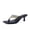 Black, variant on Mezzo Clear Strap Kitten Heels for Women, Square Toe Flip Flop Sandal Heels with Memory Foam Comfort