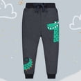 thumbnail image 2 of Youmylove Toddler Boy Girl Dinosaur Printed Sweatpants Cotton Drawstring Elastic Waist Sport Jogger Pants With Pocket Leisure Child Clothing, 2 of 6